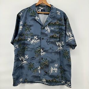 Vtg Tropical Storm Shirt 2XL Hawaiian Short Sleeve Surfer Camp Resort Cruise